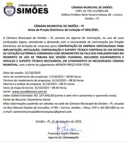 Aviso de Pregão Eletrônico 004/2025
